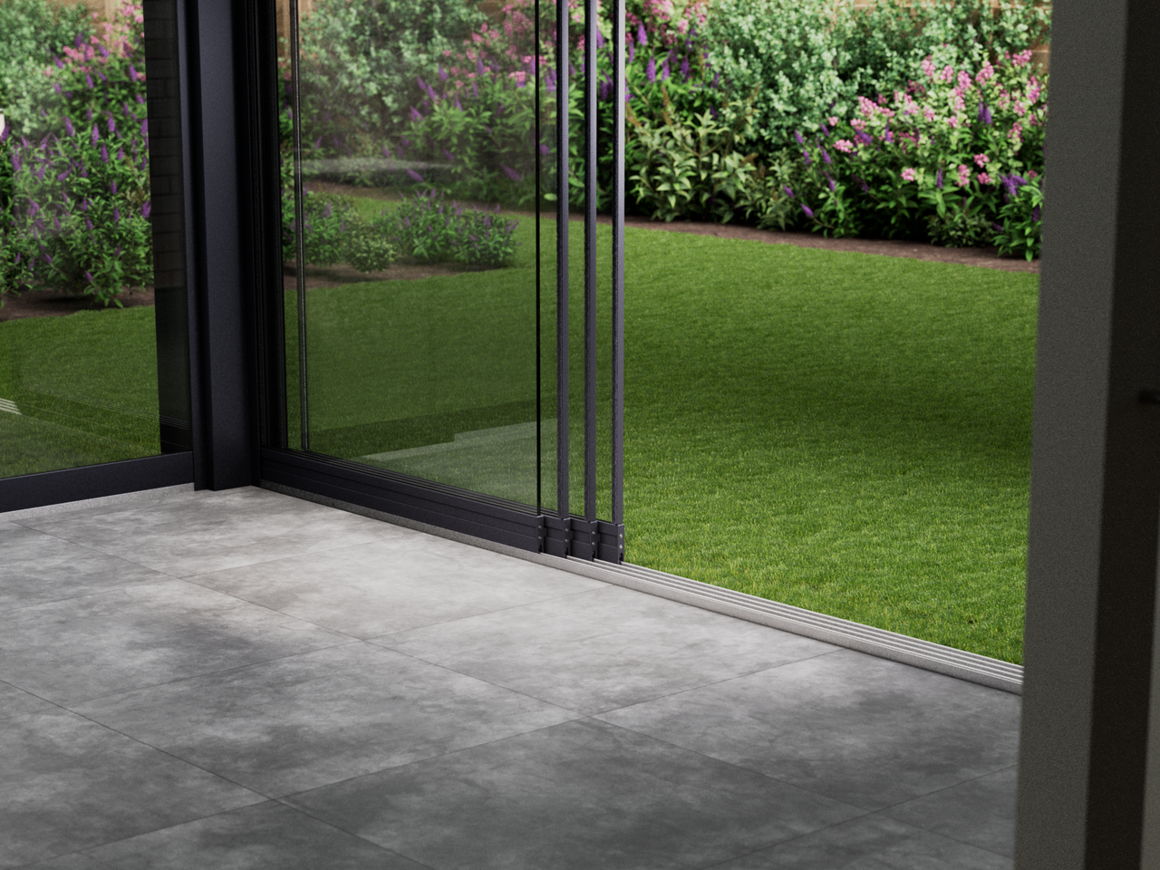 Glazen Schuifwand | 4-Rail | 4x98cm | Tot 3860mm Breed - KingGlass NL