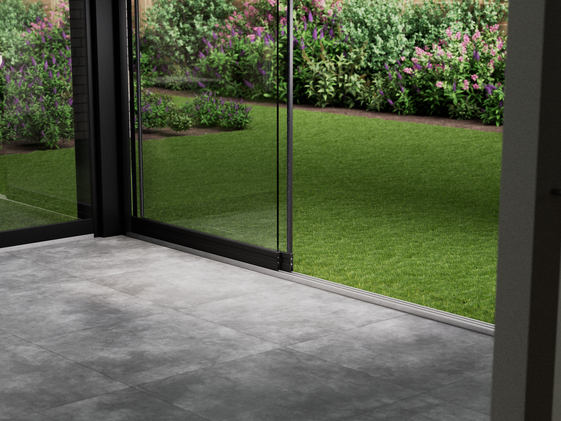 Glazen Schuifwand | 3-Rail | 2x98cm | Tot 1940mm Breed - KingGlass NL