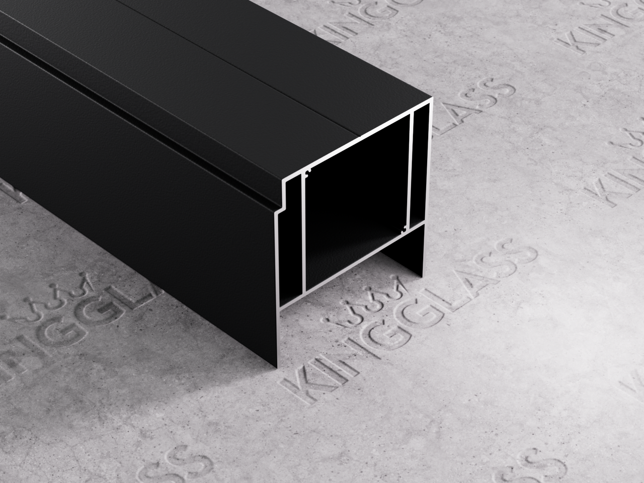 A Balk - Zwart / 6170 mm - KingGlass NL