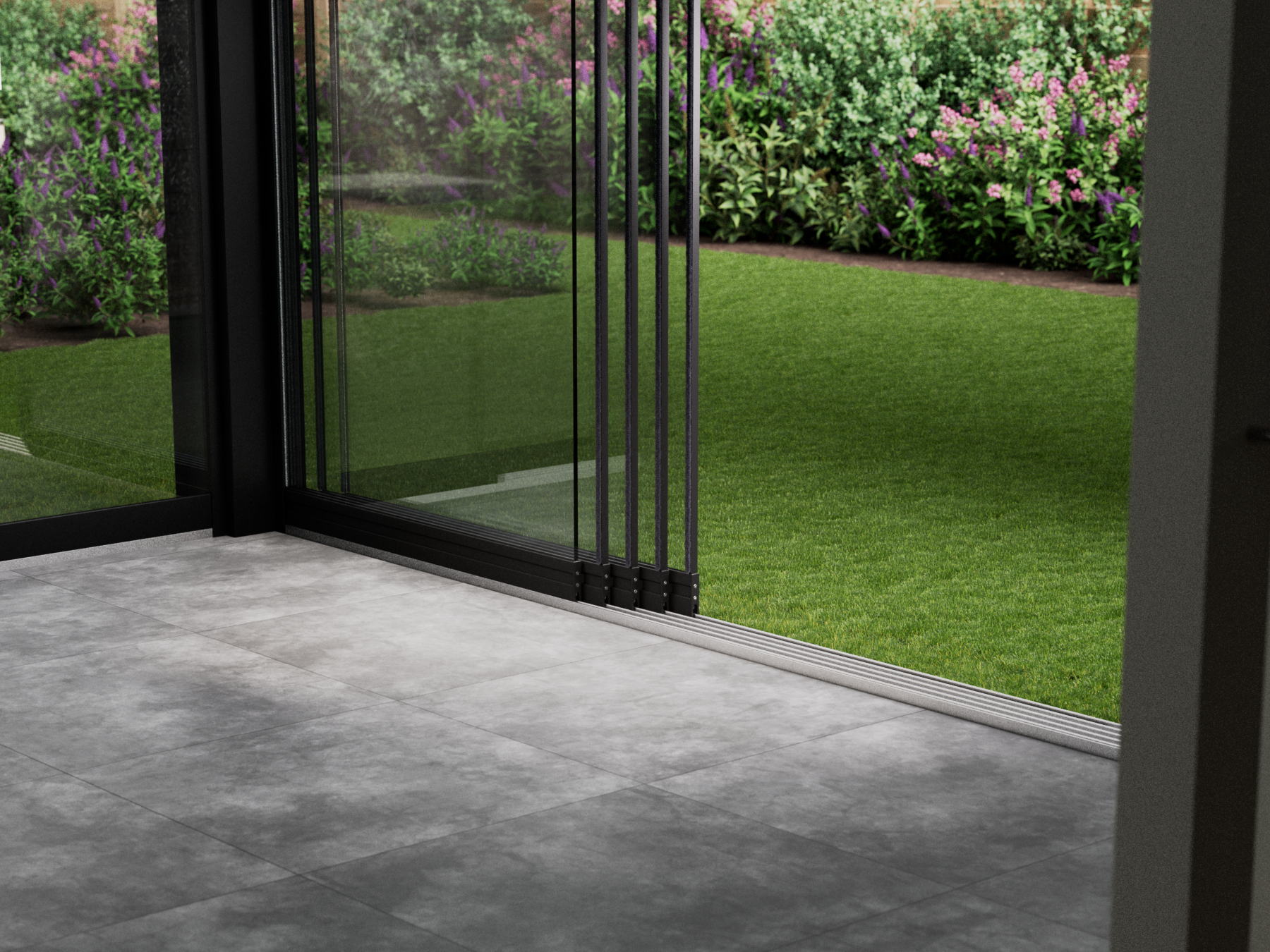Glazen Schuifwand | 5-Rail | 5x98cm | Tot 4820mm Breed - KingGlass NL