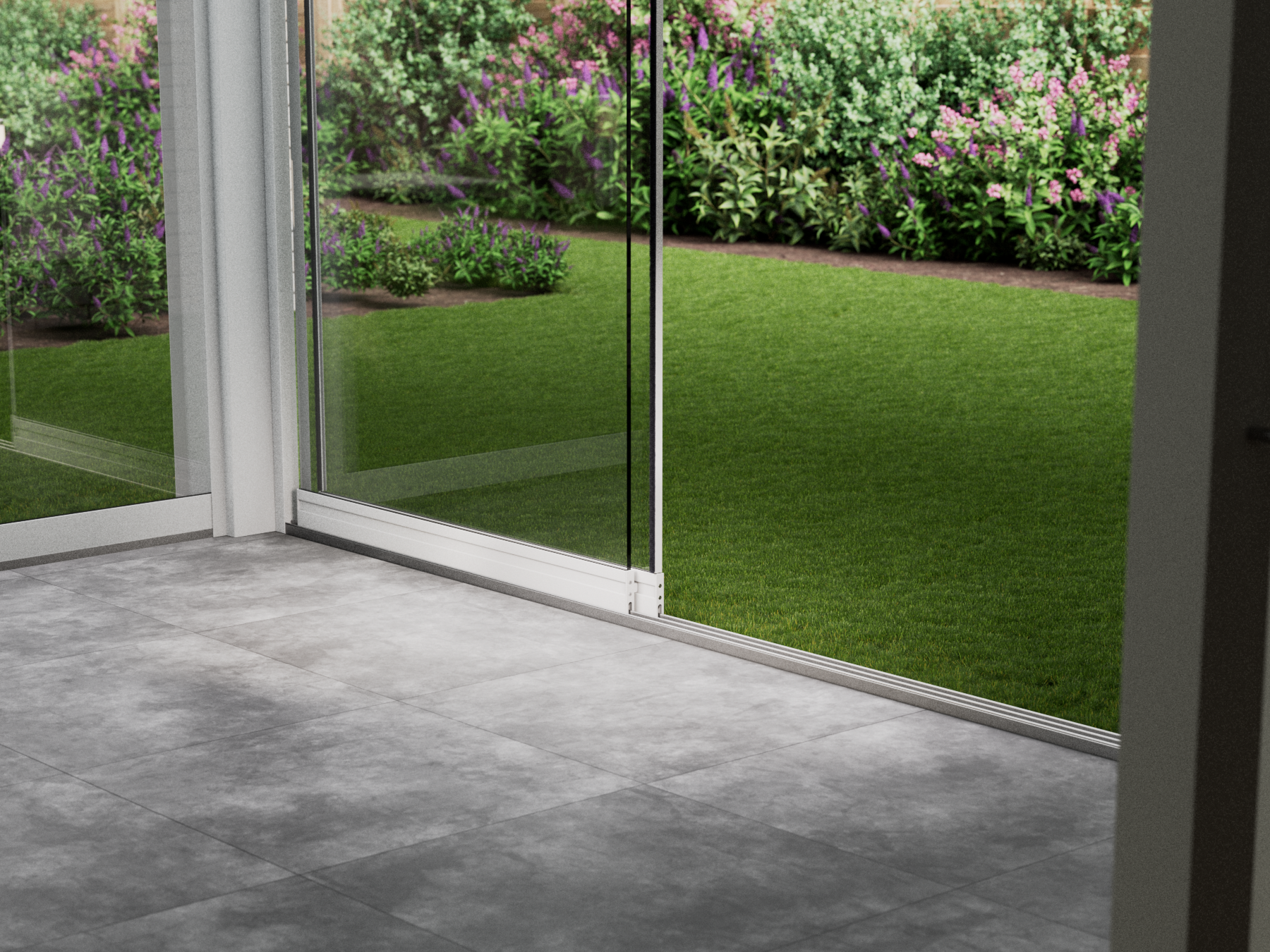 Glazen Schuifwand | 3-Rail | 2x98cm | Tot 1940mm Breed - KingGlass NL