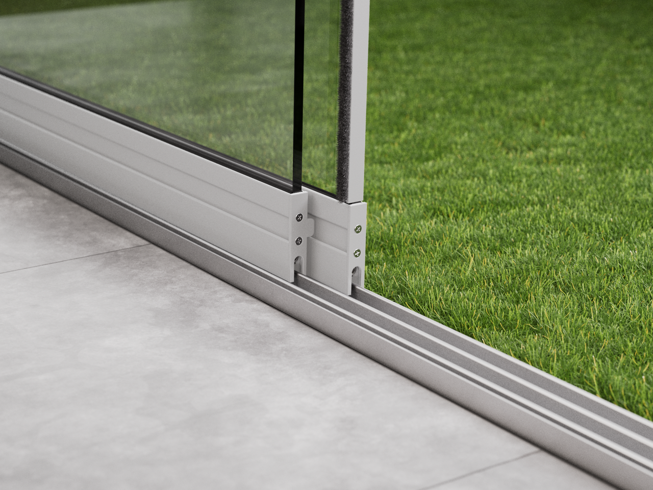 Glazen Schuifwand | 3-Rail | 2x98cm | Tot 1940mm Breed - Wit - KingGlass NL
