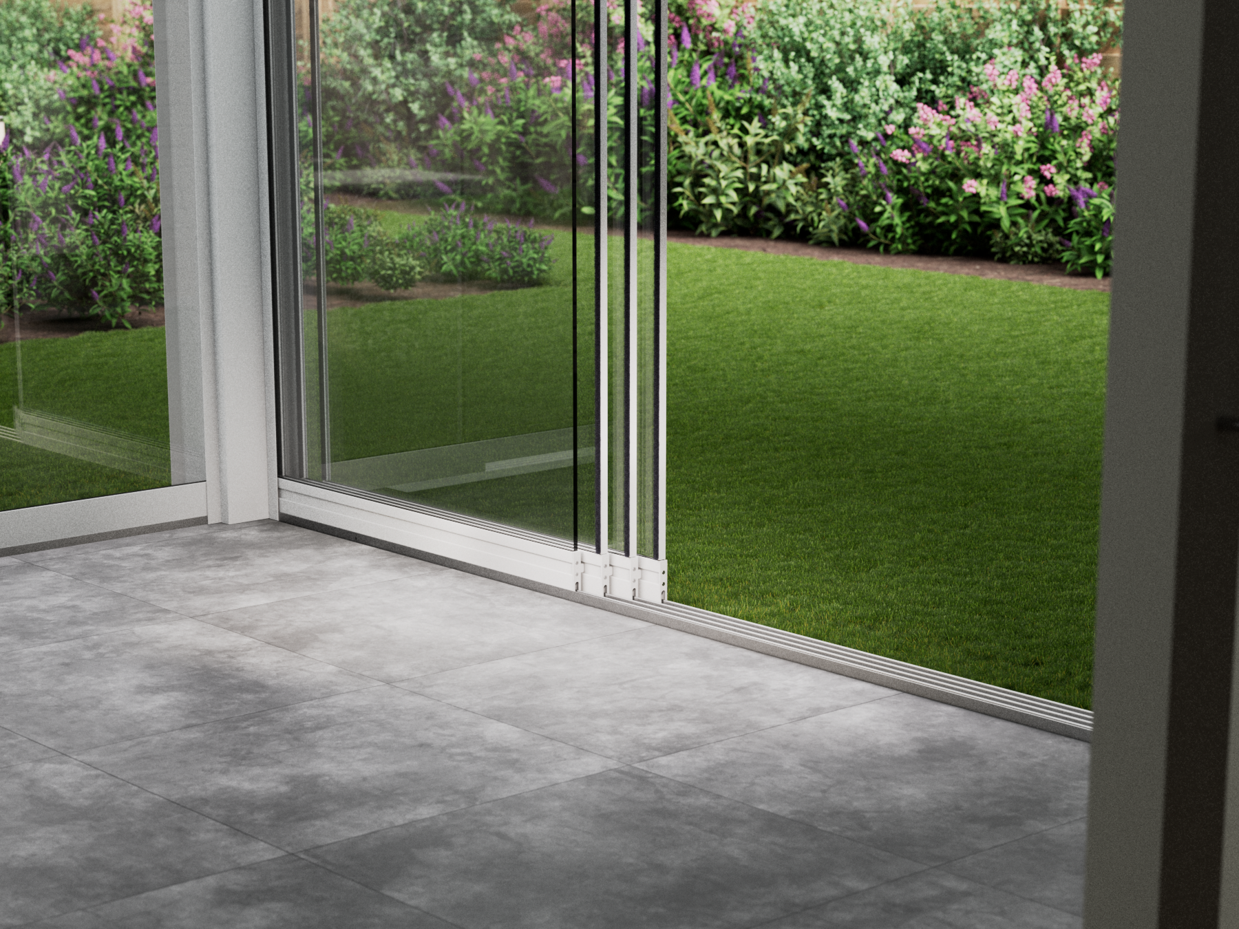 Glazen Schuifwand | 4-Rail | 4x98cm | Tot 3860mm Breed - KingGlass NL