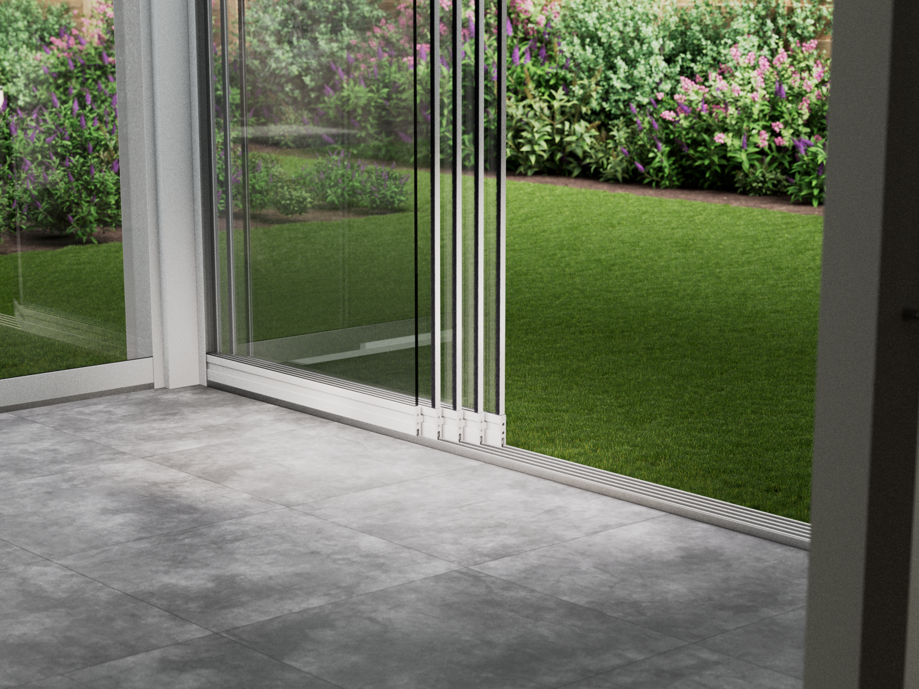 Glazen Schuifwand | 5-Rail | 5x98cm | Tot 4820mm Breed - KingGlass NL