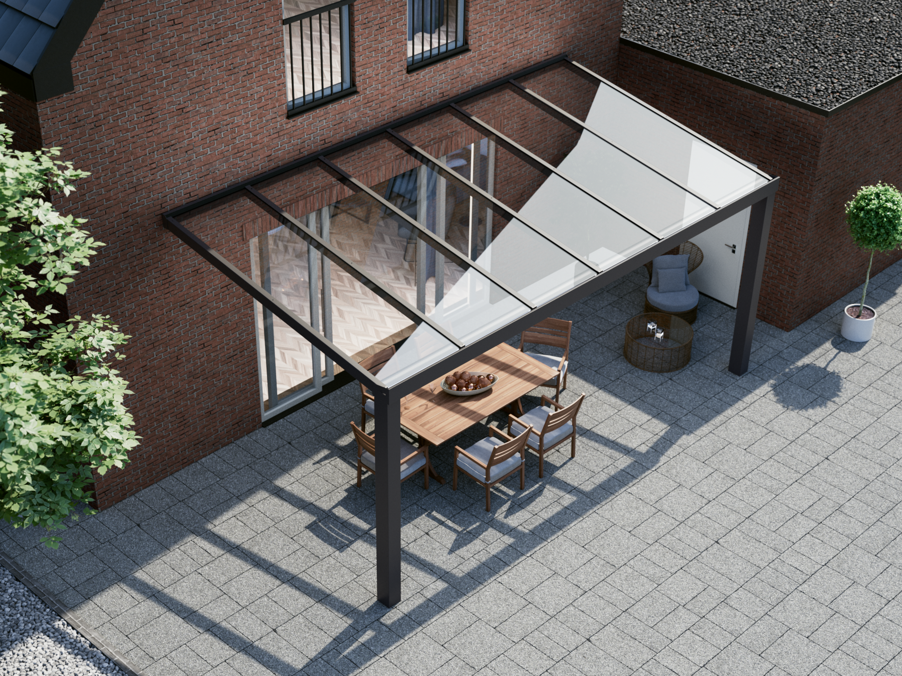 Veranda 6.06 m | Polycarbonaat - KingGlass NL