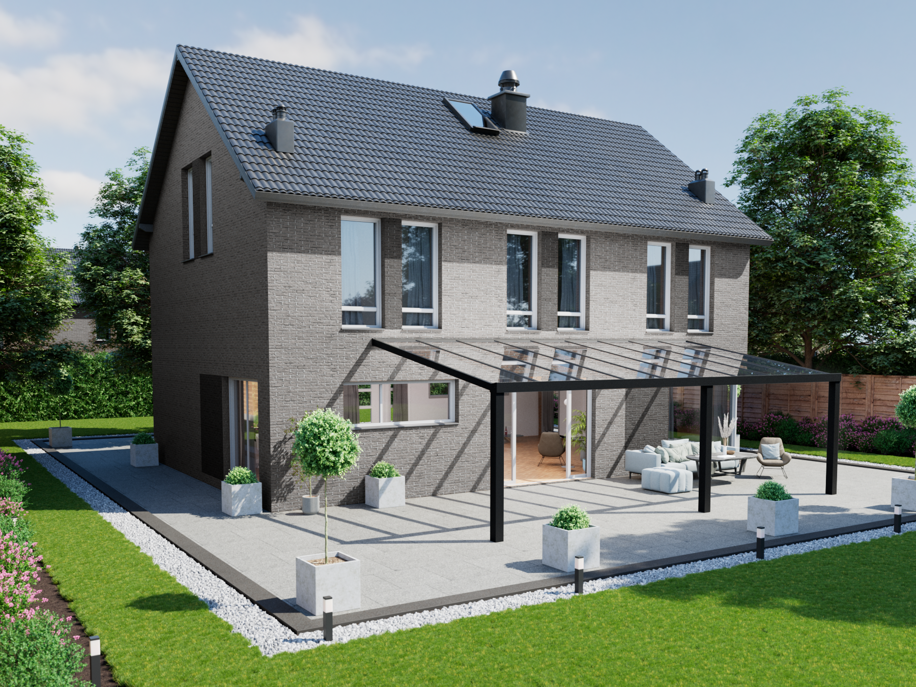 Veranda 9.06 m | Polycarbonaat - KingGlass NL