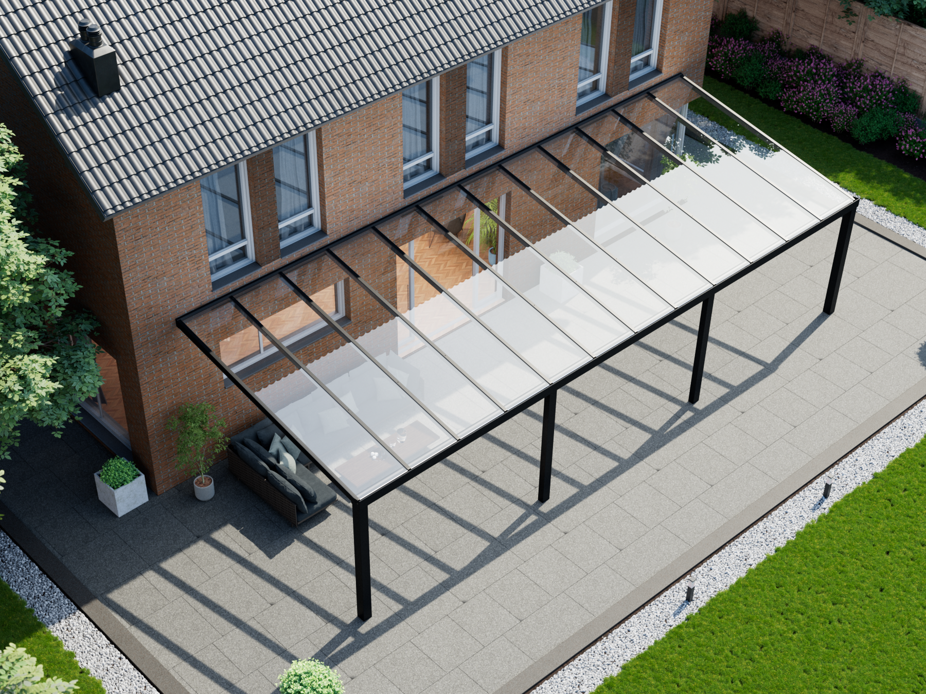 Veranda 12.06 m | Polycarbonaat - KingGlass NL