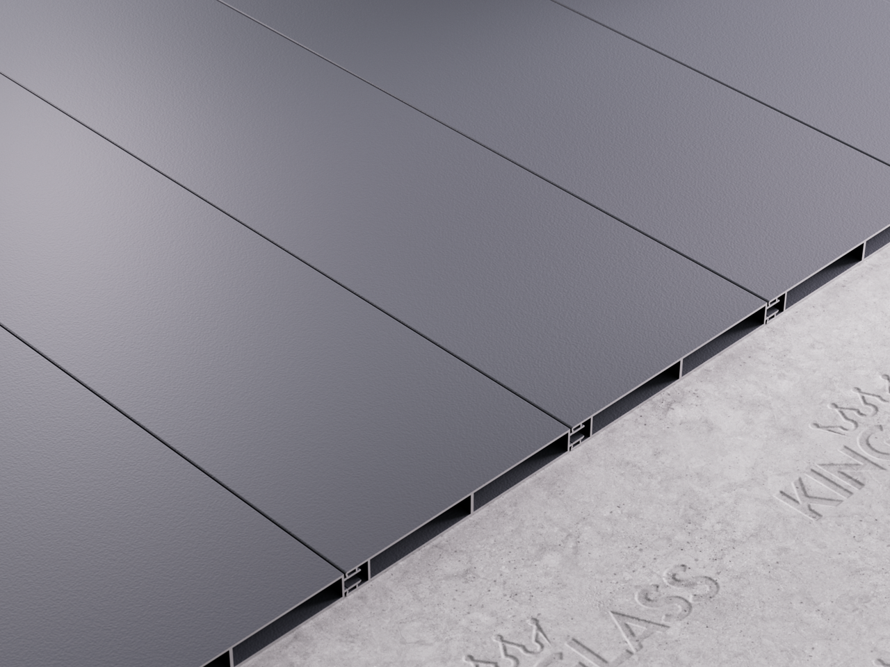 Lambrisering Profiel - Antraciet / 2500 mm - KingGlass NL