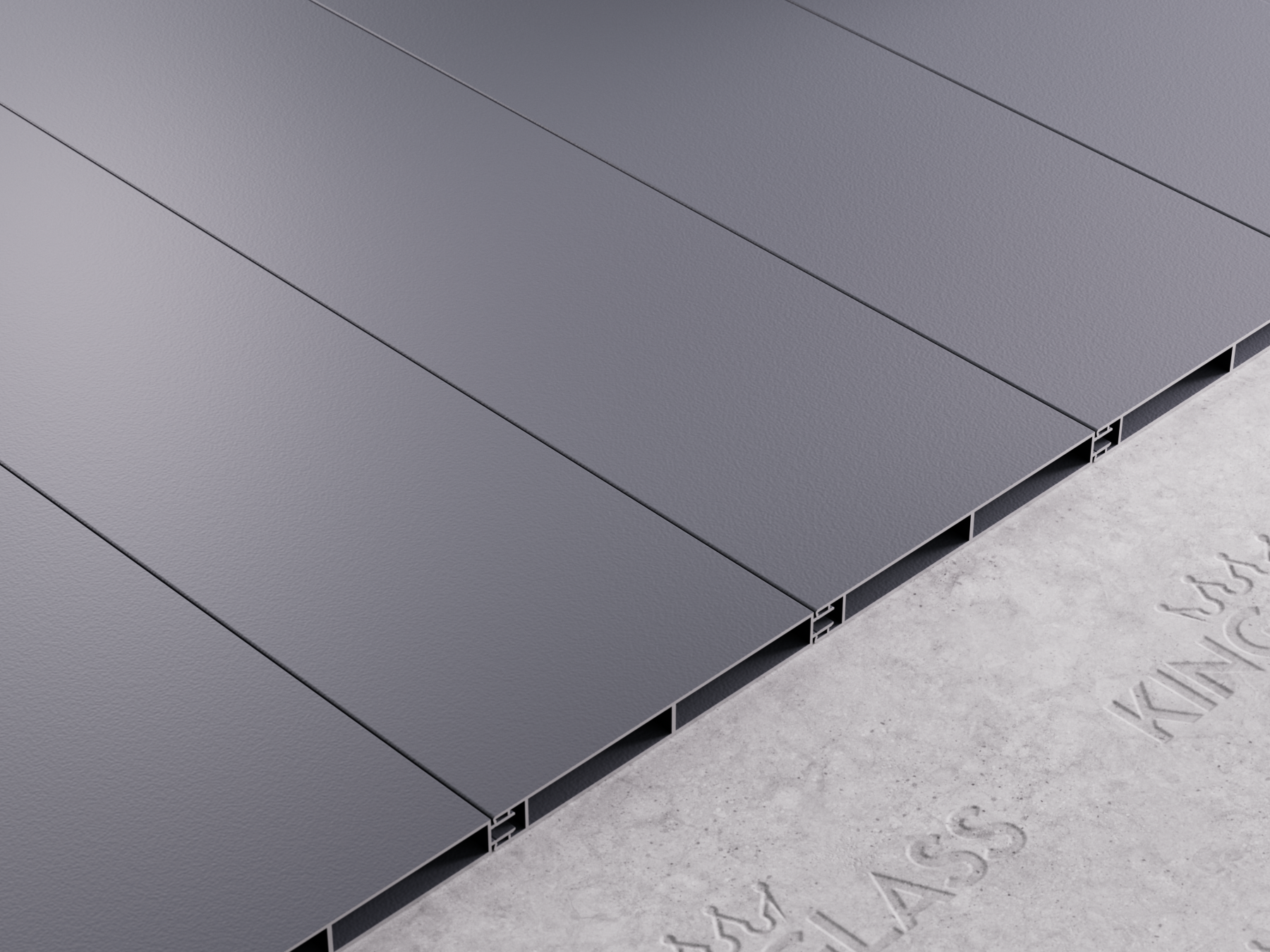 Lambrisering Profiel - Antraciet / 2500 mm - KingGlass NL
