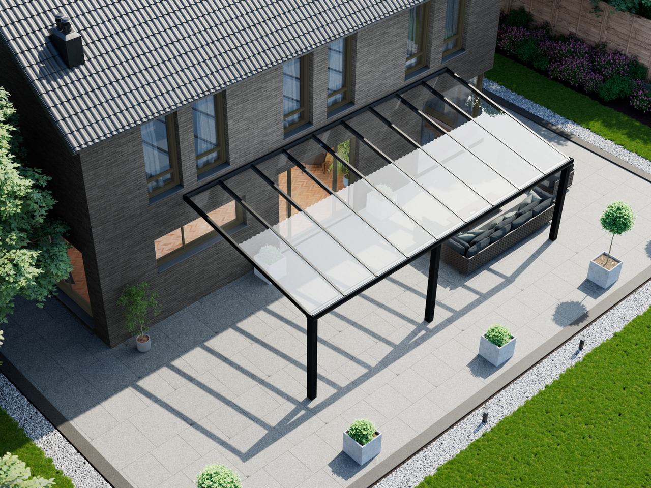 Veranda 9.06 m | Polycarbonaat - KingGlass NL