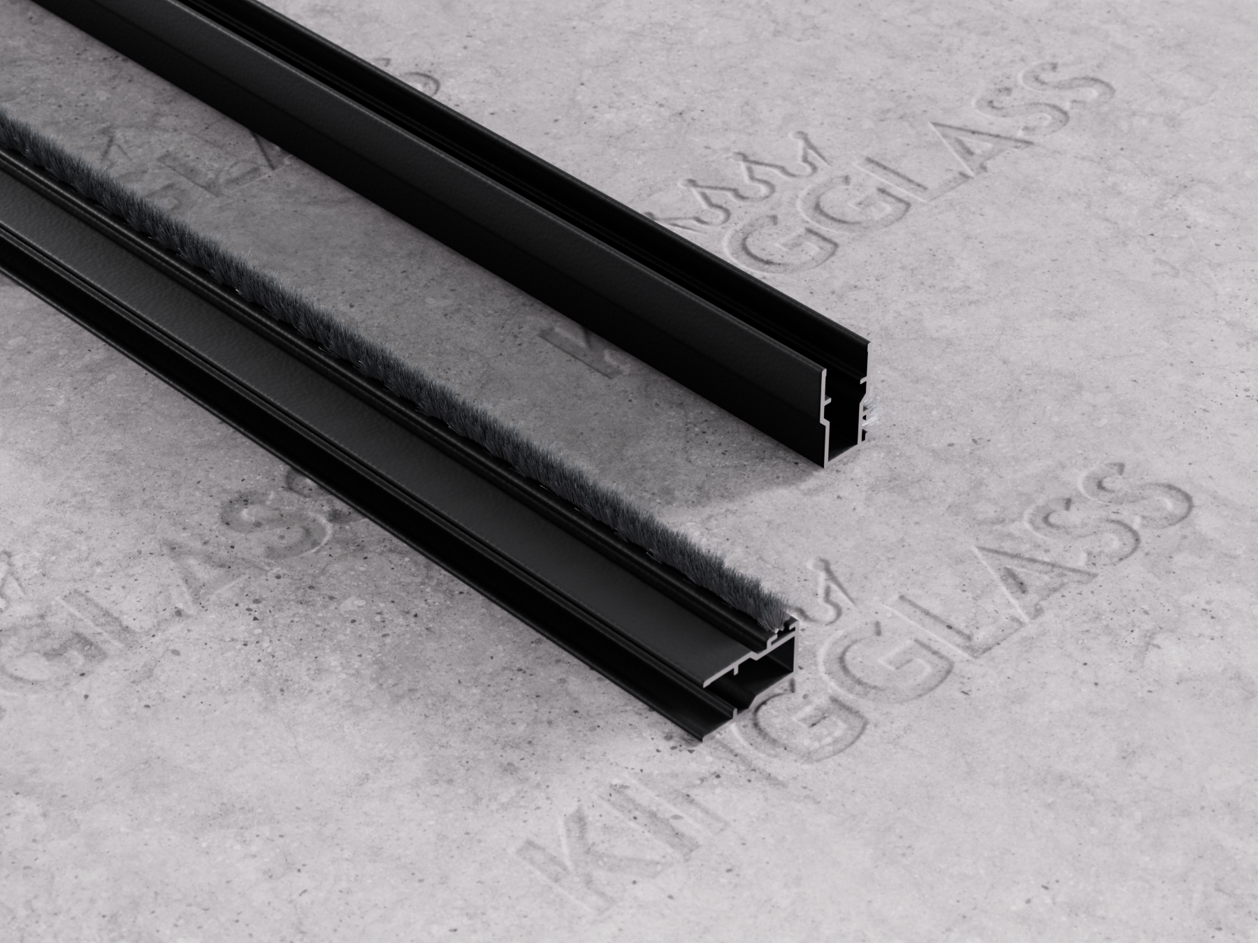 Tochtstrip XL - Zwart - KingGlass NL