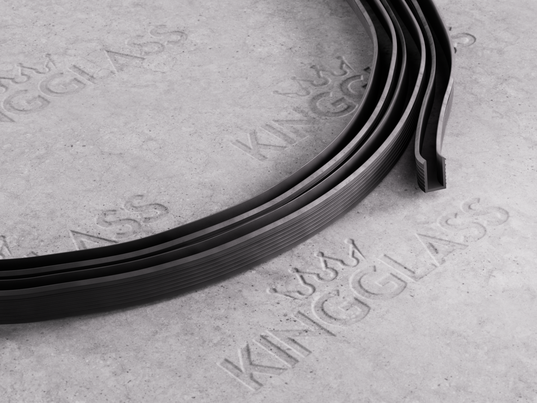 GlasProfiel Rubber U - KingGlass NL