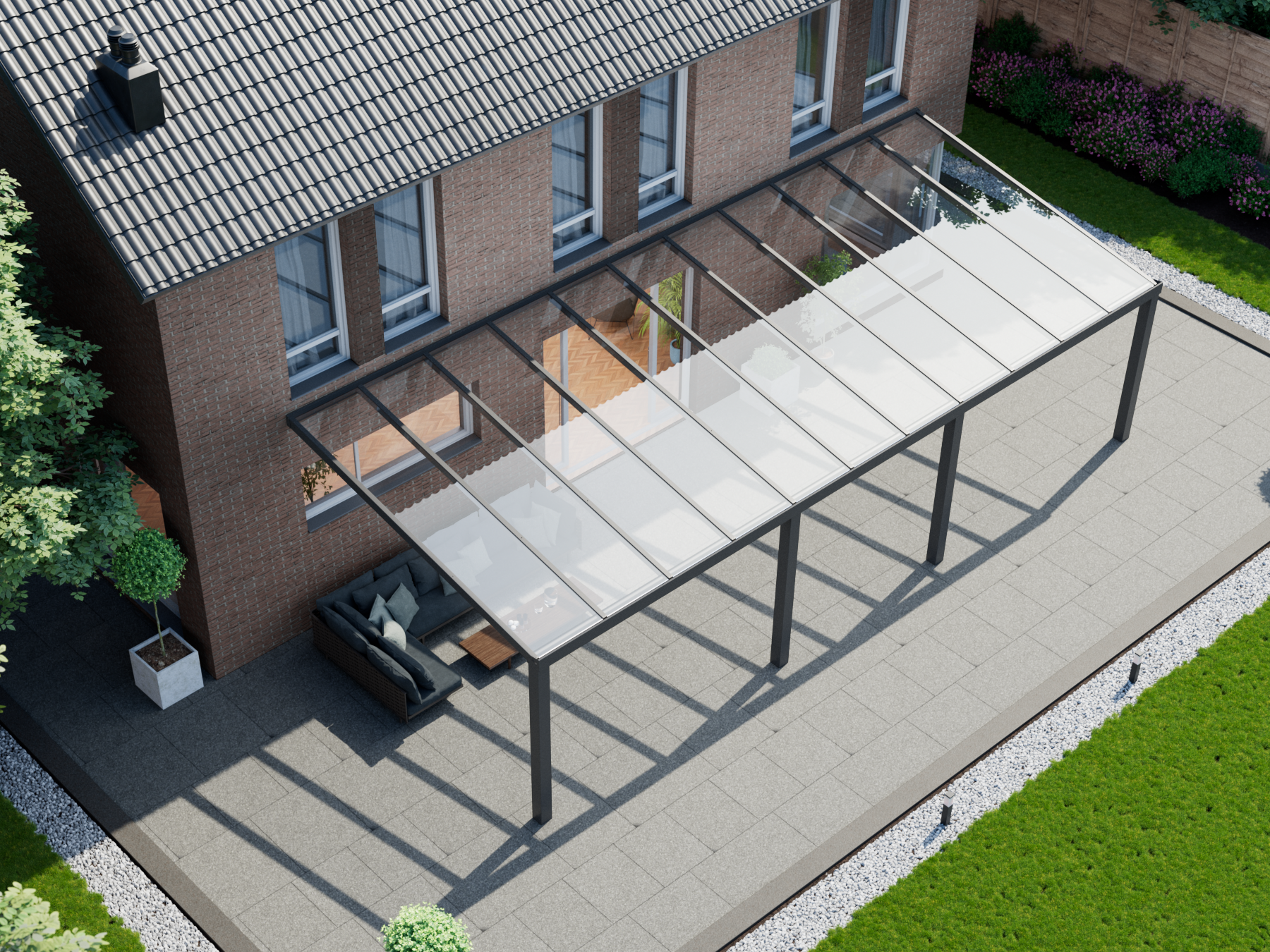 Veranda 11.06 m | Polycarbonaat - KingGlass NL
