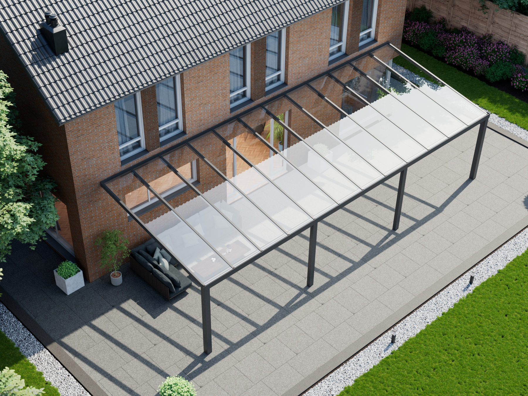 Veranda 12.06 m | Polycarbonaat - KingGlass NL