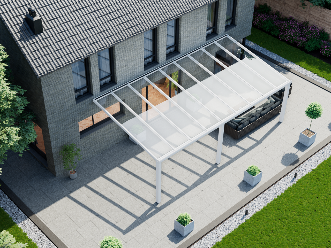Veranda 9.06 m | Polycarbonaat - KingGlass NL