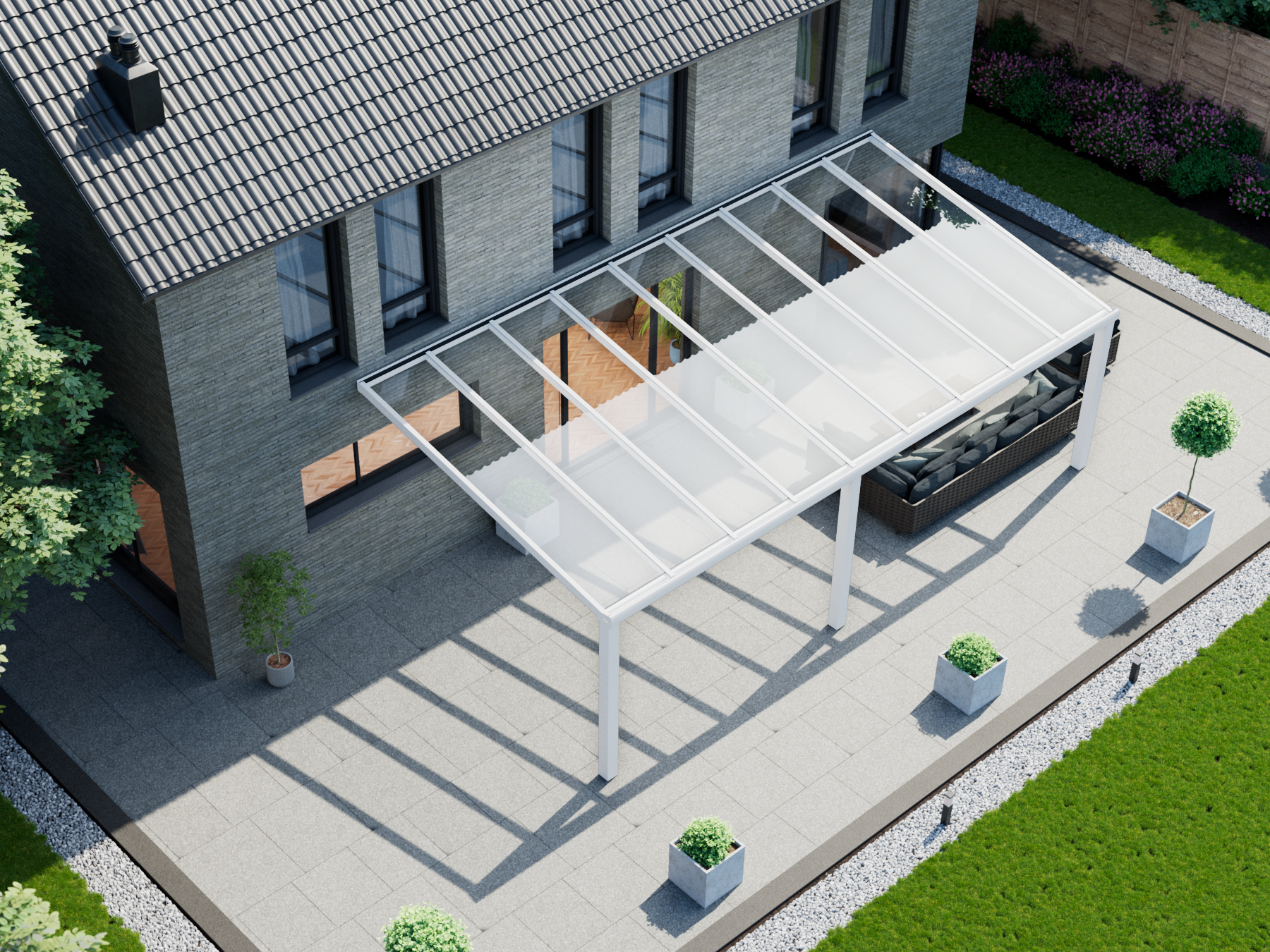 Veranda 9.06 m | Polycarbonaat - KingGlass NL