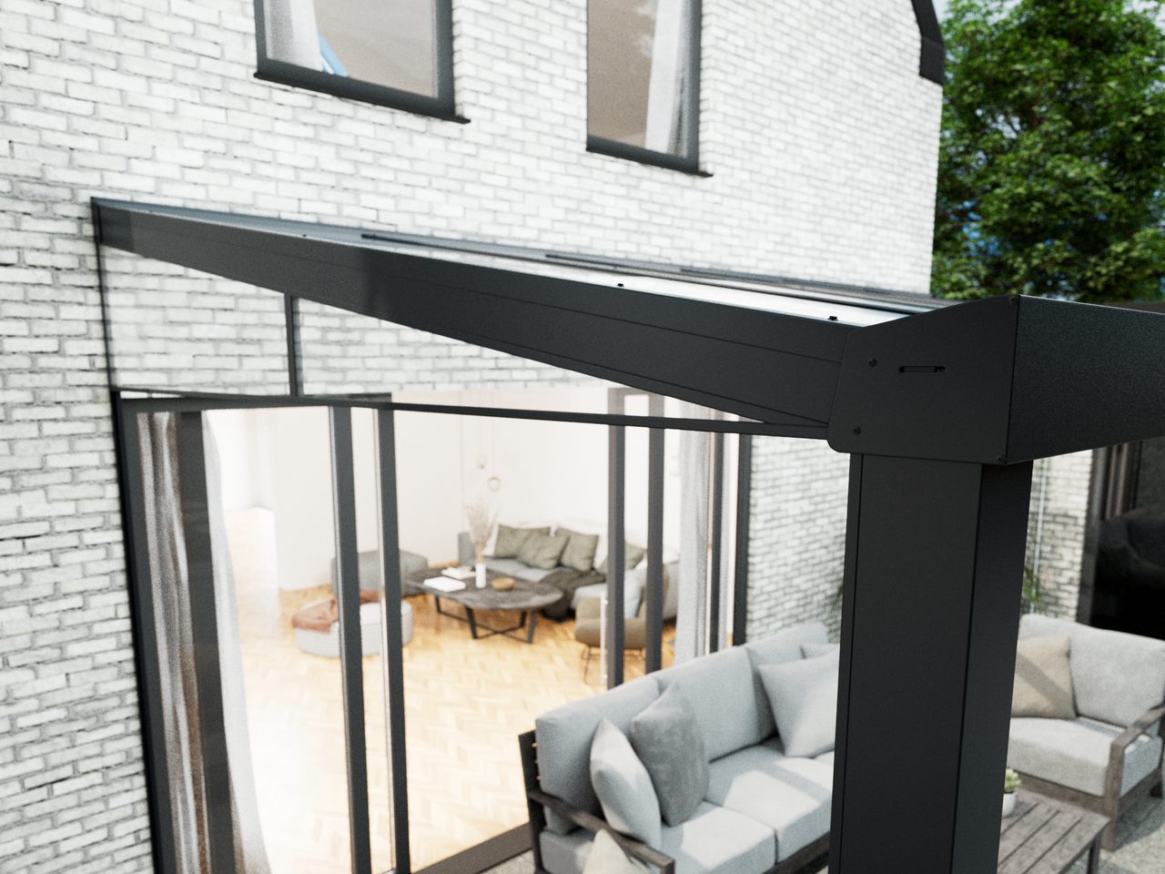 Spie | Glas - Zwart / 2500 mm - KingGlass NL