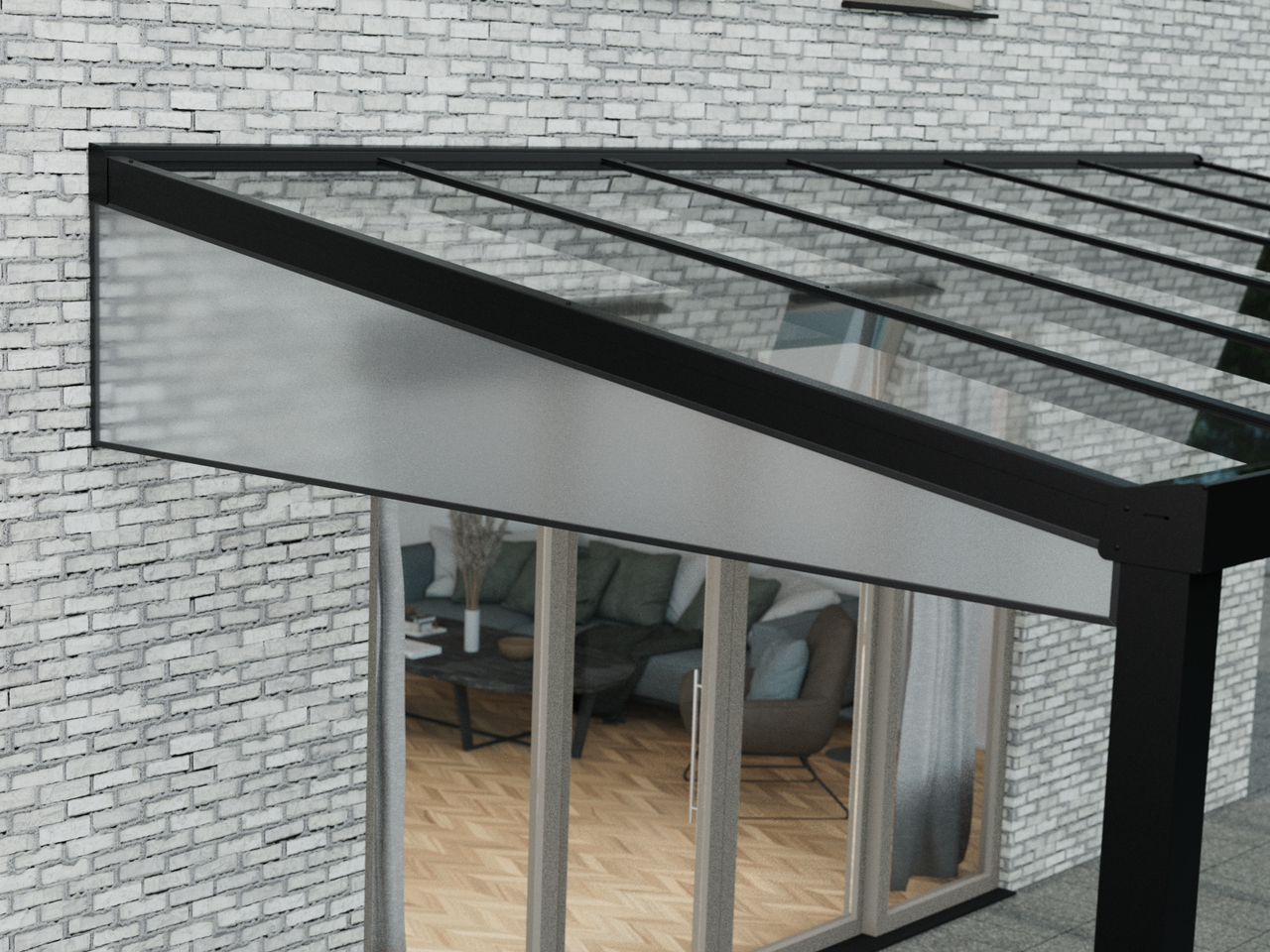 Spie | Polycarbonaat - Zwart / 2500 mm / Opaal - KingGlass NL