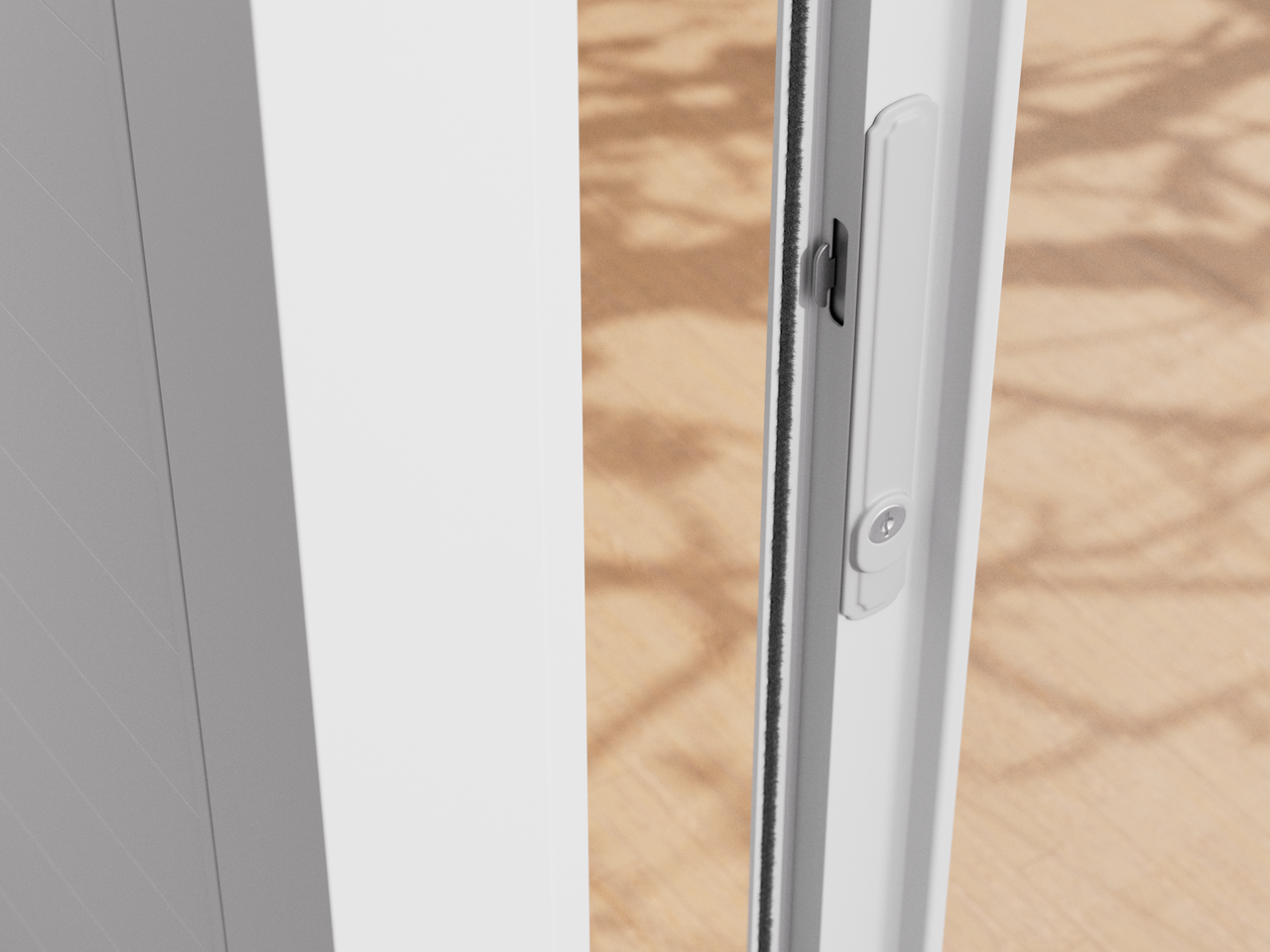 Vergrendelsysteem Voor Glazen Schuifwande (Set von 2) - Wit - KingGlass NL