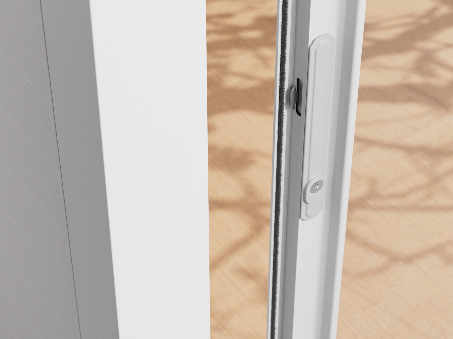 Vergrendelsysteem Voor Glazen Schuifwande (Set von 2) - Wit - KingGlass NL